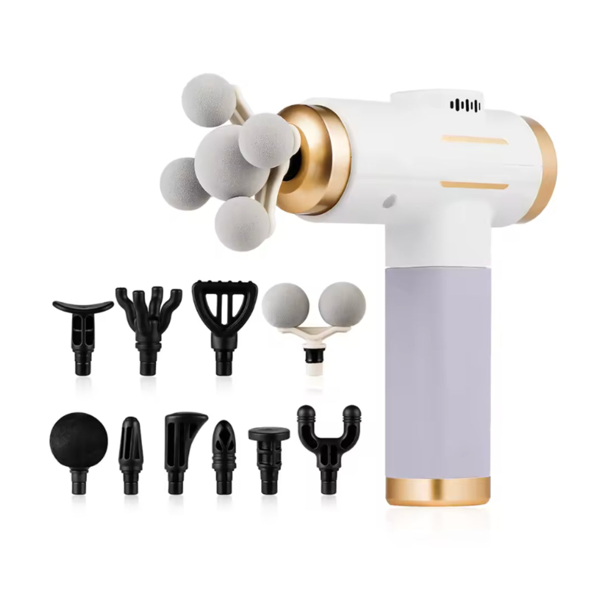 GUNZ - Pistolet de massage 11 Embouts interchangeables