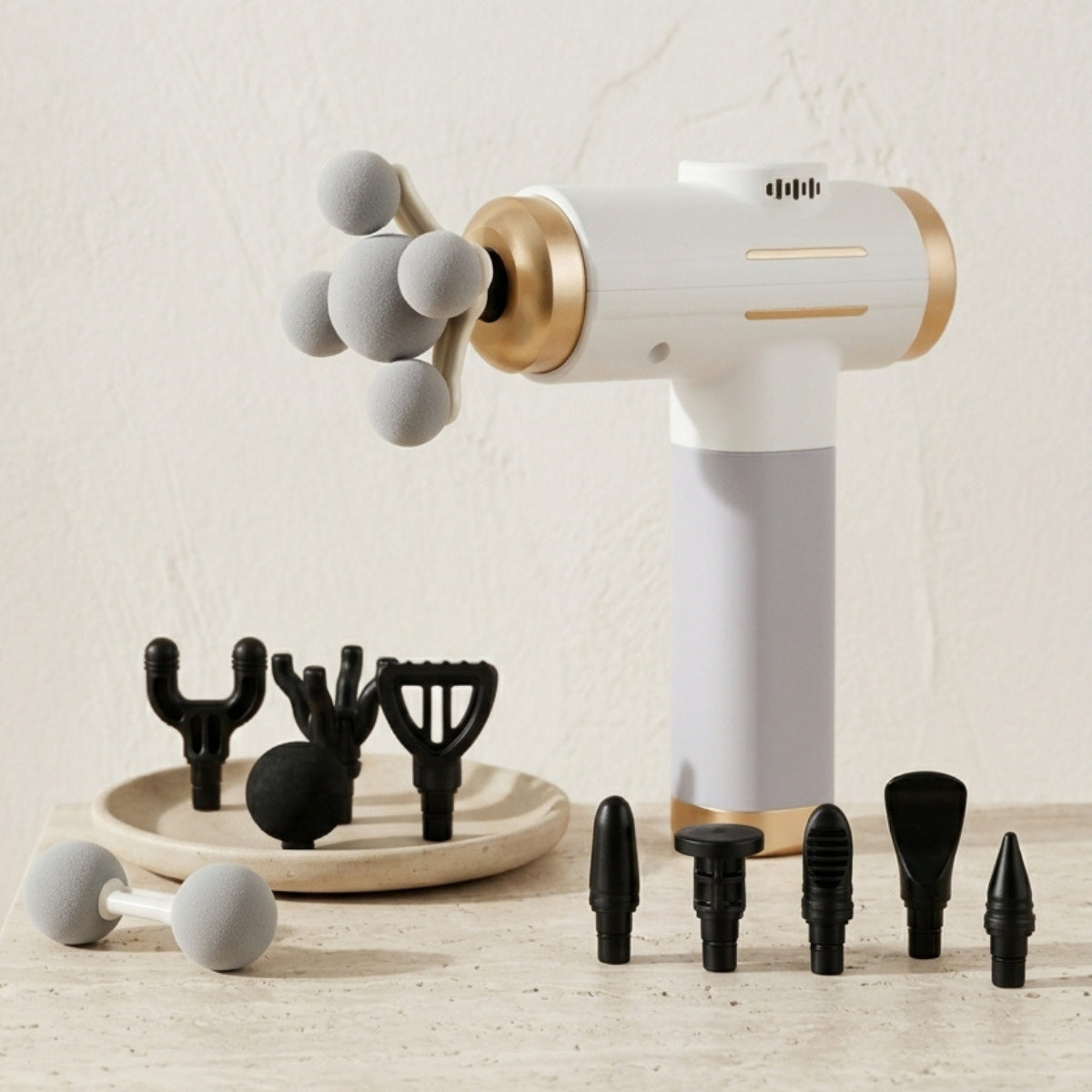 GUNZ - Pistolet de massage 11 Embouts interchangeables