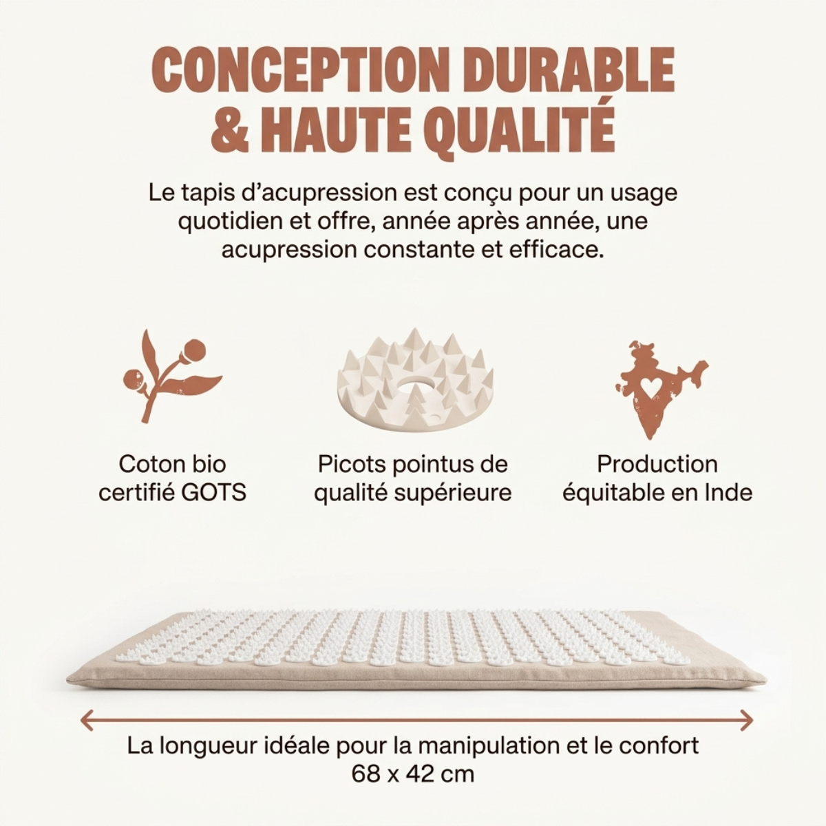 Tapis d'acupression - Champs de fleurs