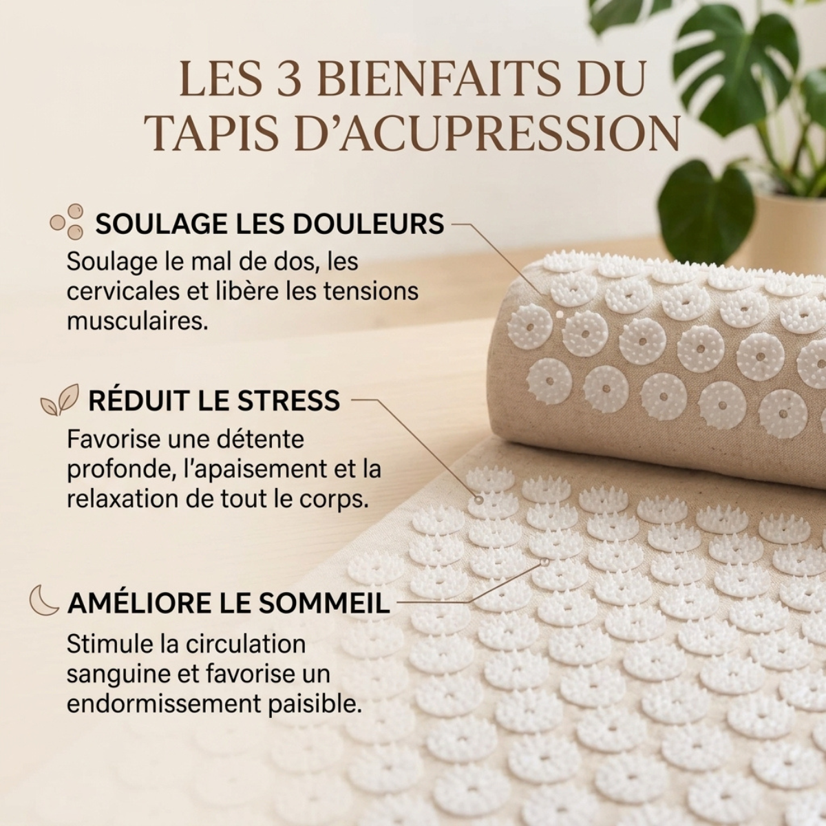 Tapis d'acupression - Champs de fleurs